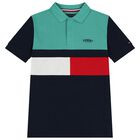 Boys Multi-Coloured Logo Polo Shirt, 1, hi-res