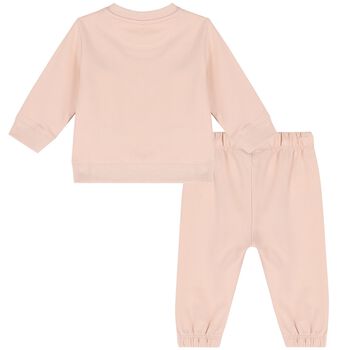 Baby Girls Pink Logo Tracksuit