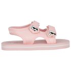 Girls Pink Choupette & Karl Sandals, 2, hi-res