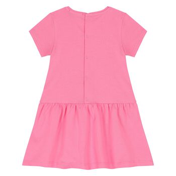 Younger Girls Pink Logo Dress