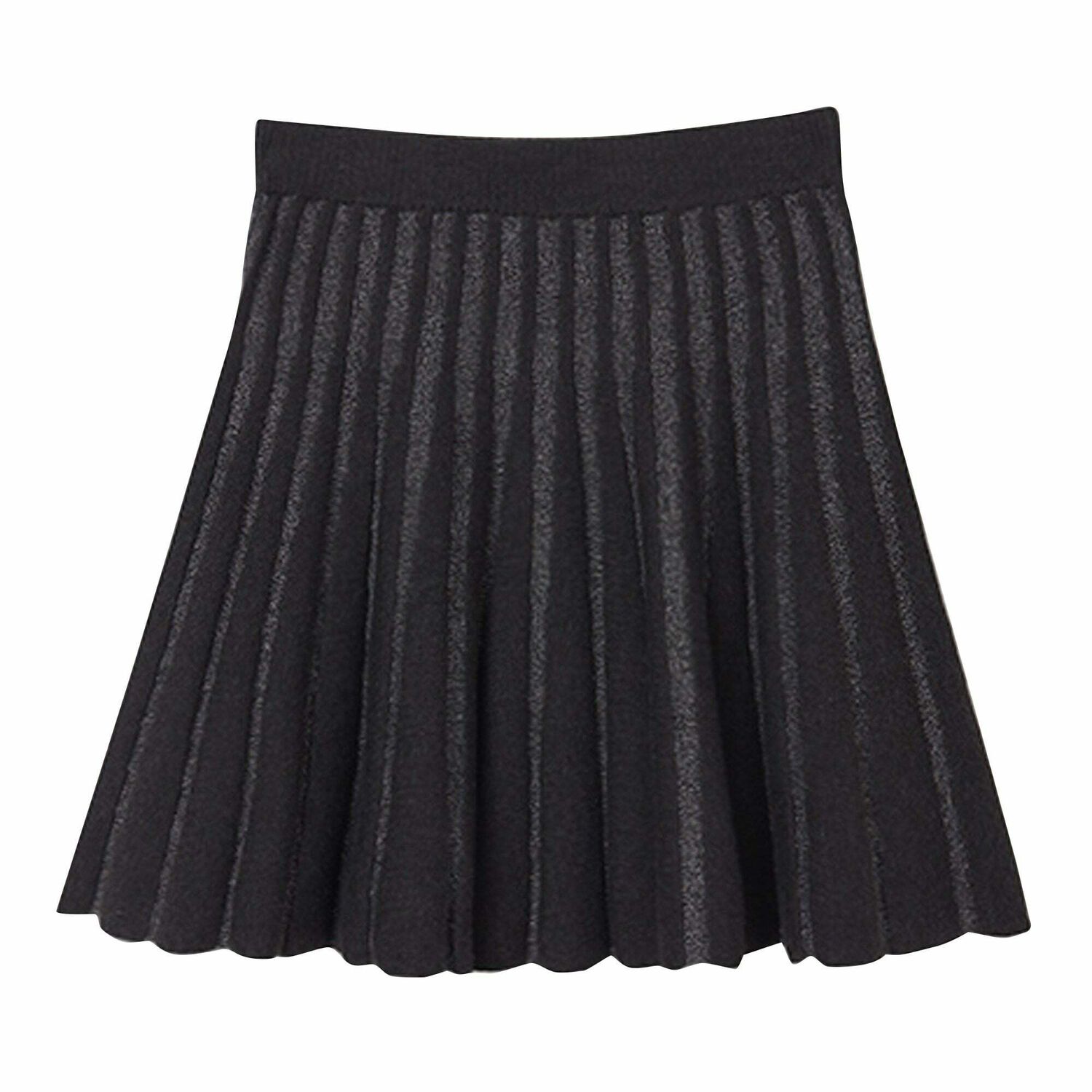 Girl Grey & Silver Knitted Skirt, 1, hi-res
