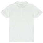 Boys White Logo Polo Shirt, 1, hi-res