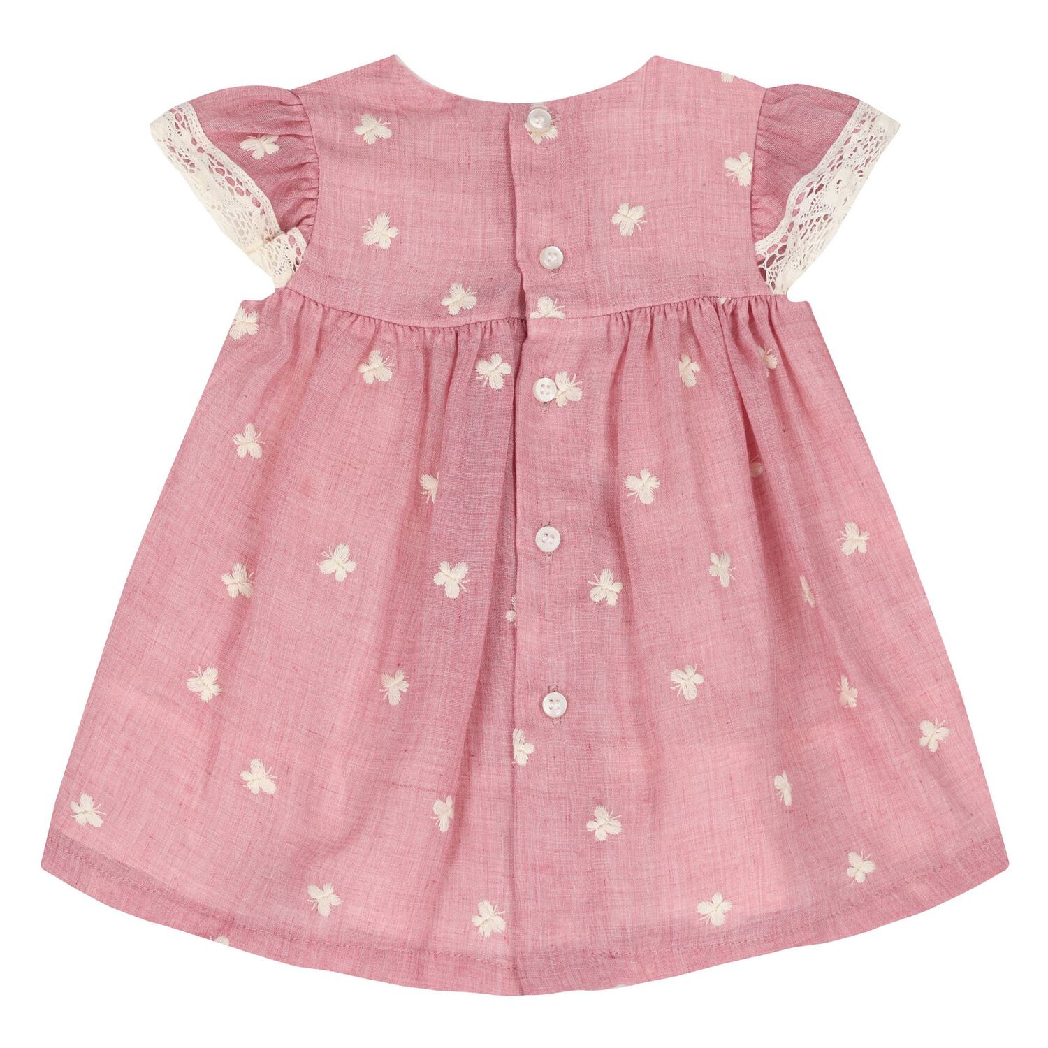 Baby Girls Red Floral Embroidered Dress Set, 2, hi-res