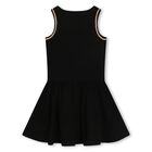 Girls Black Milano Jersey Logo Dress, 1, hi-res