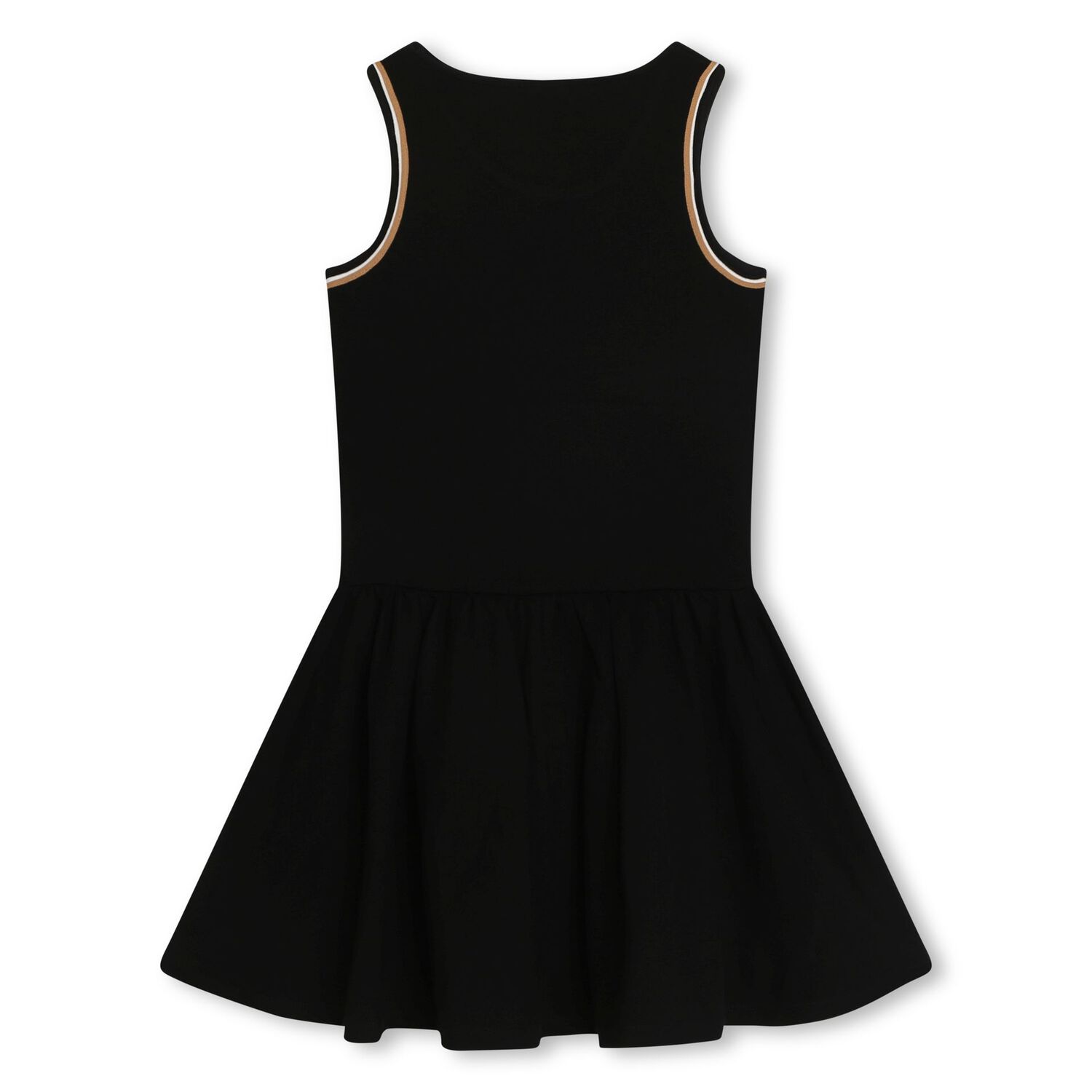 Girls Black Milano Jersey Logo Dress, 1, hi-res