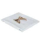 بطانية بفيونكة باللون الأبيض للبنات, 1, hi-res