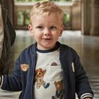 توب اولاد بسحاب بطبعه تيدى بير باللون الكحلى , 1, hi-res