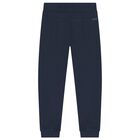 Boys Navy Blue Fleece Joggers, 1, hi-res