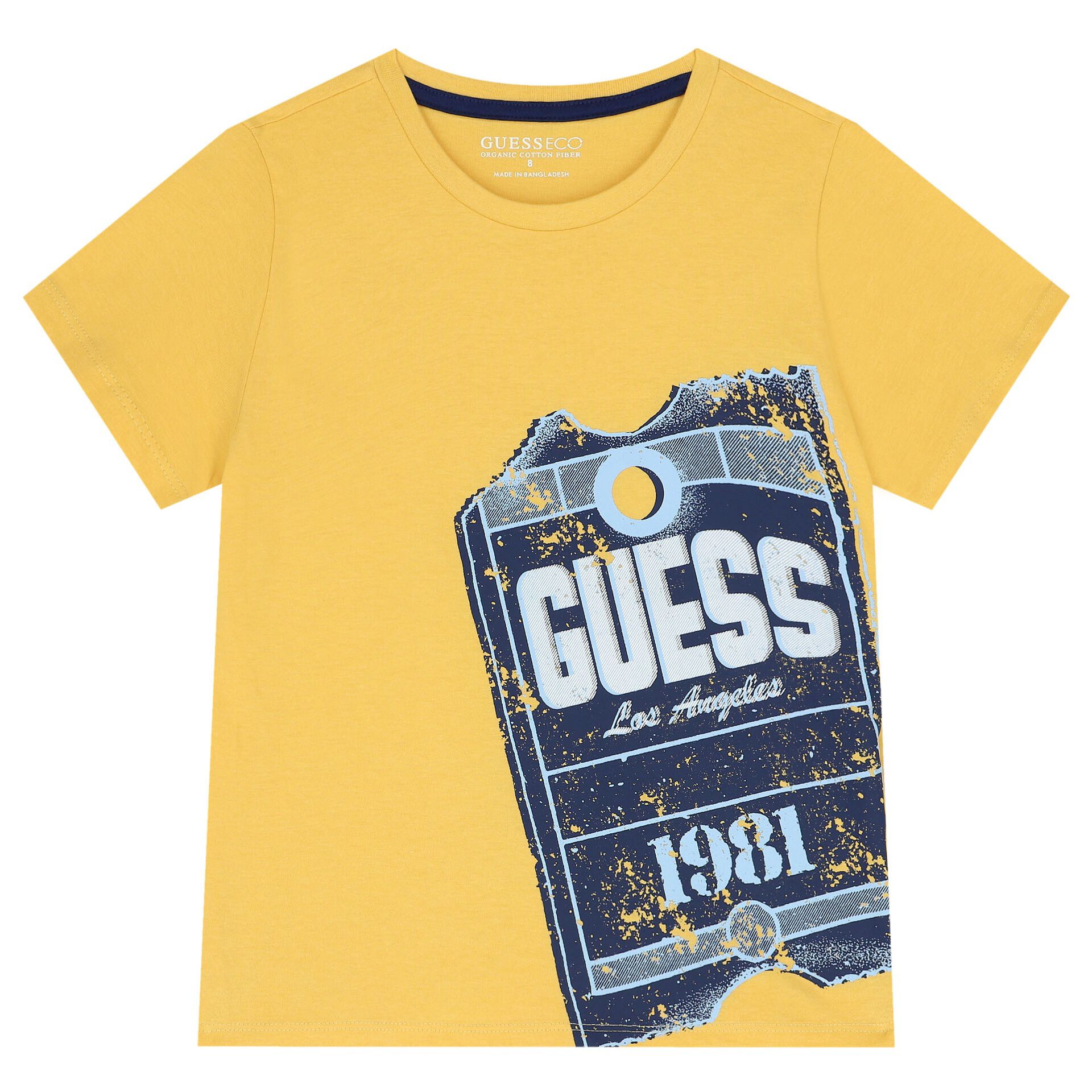 Guess Boys Yellow Logo T Shirt Junior Couture UAE