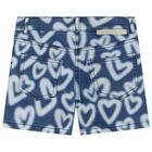 Girls Blue Denim Shorts, 1, hi-res
