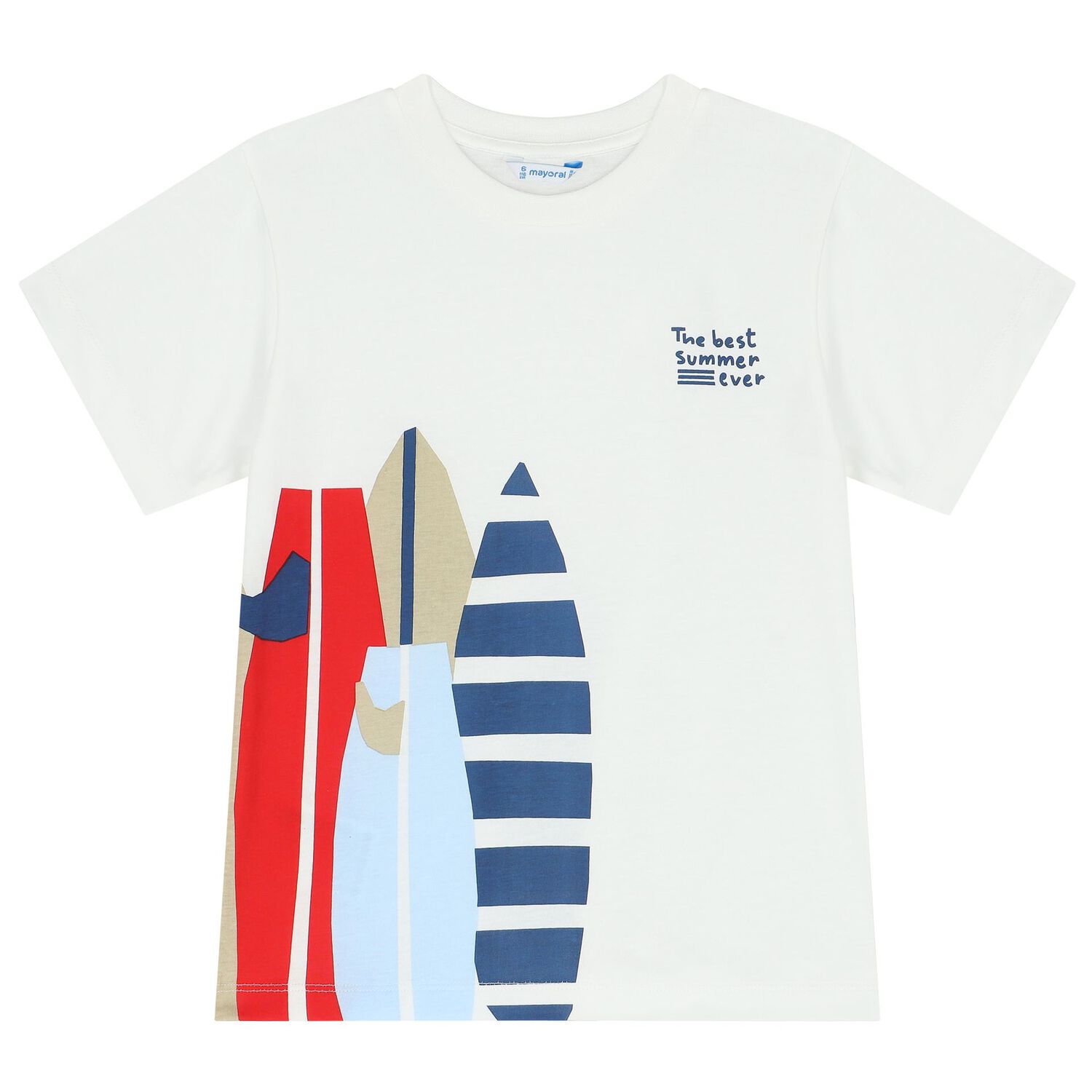 Boys White & Red Shorts Set, 2, hi-res image number null