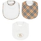White & Beige Check Baby Bibs ( 3-Pack ), 1, hi-res