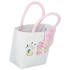 Girls Pink & Ivory Bow Floral Hand Bag, 1, hi-res