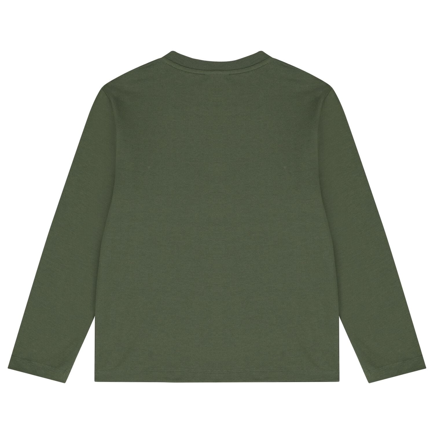 Boys Green Logo Long Sleeve Top, 4, hi-res