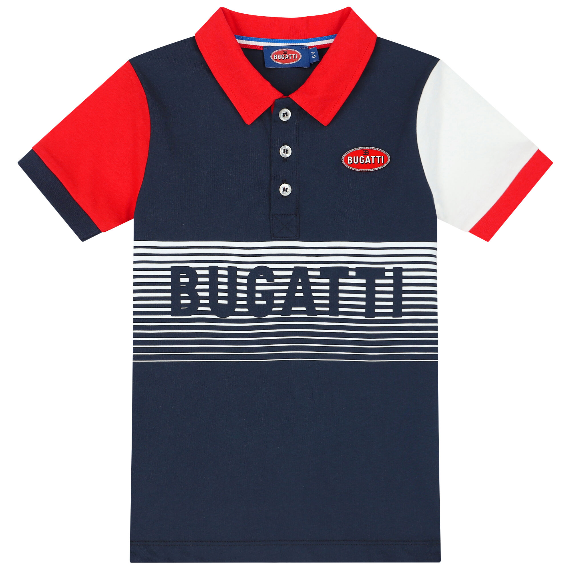 Bugatti Junior Boys Navy Blue Logo Polo Shirt Junior Couture UAE
