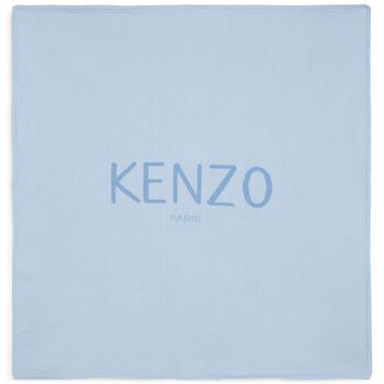 Baby Boys Blue Logo Knitted Blanket