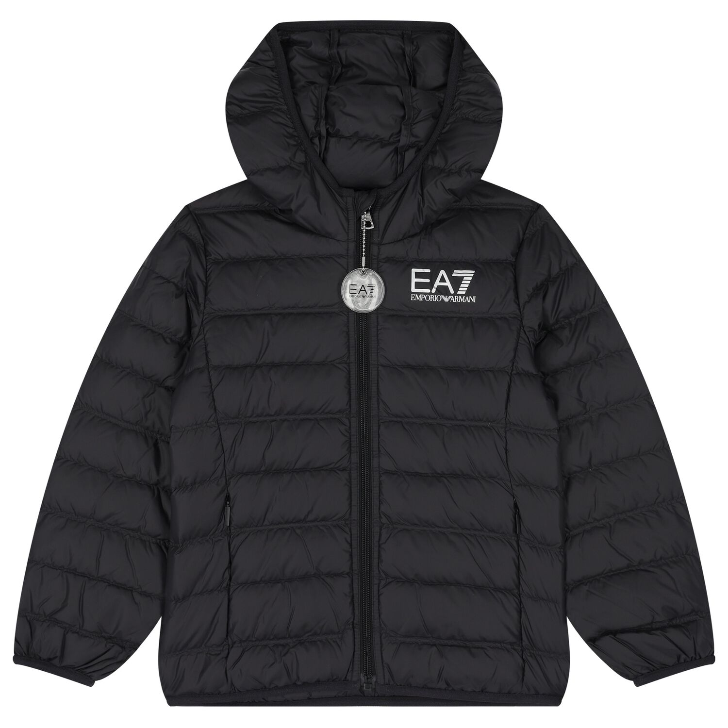 جاكيت اولاد بالشعار باللون الأسود, 1, hi-res