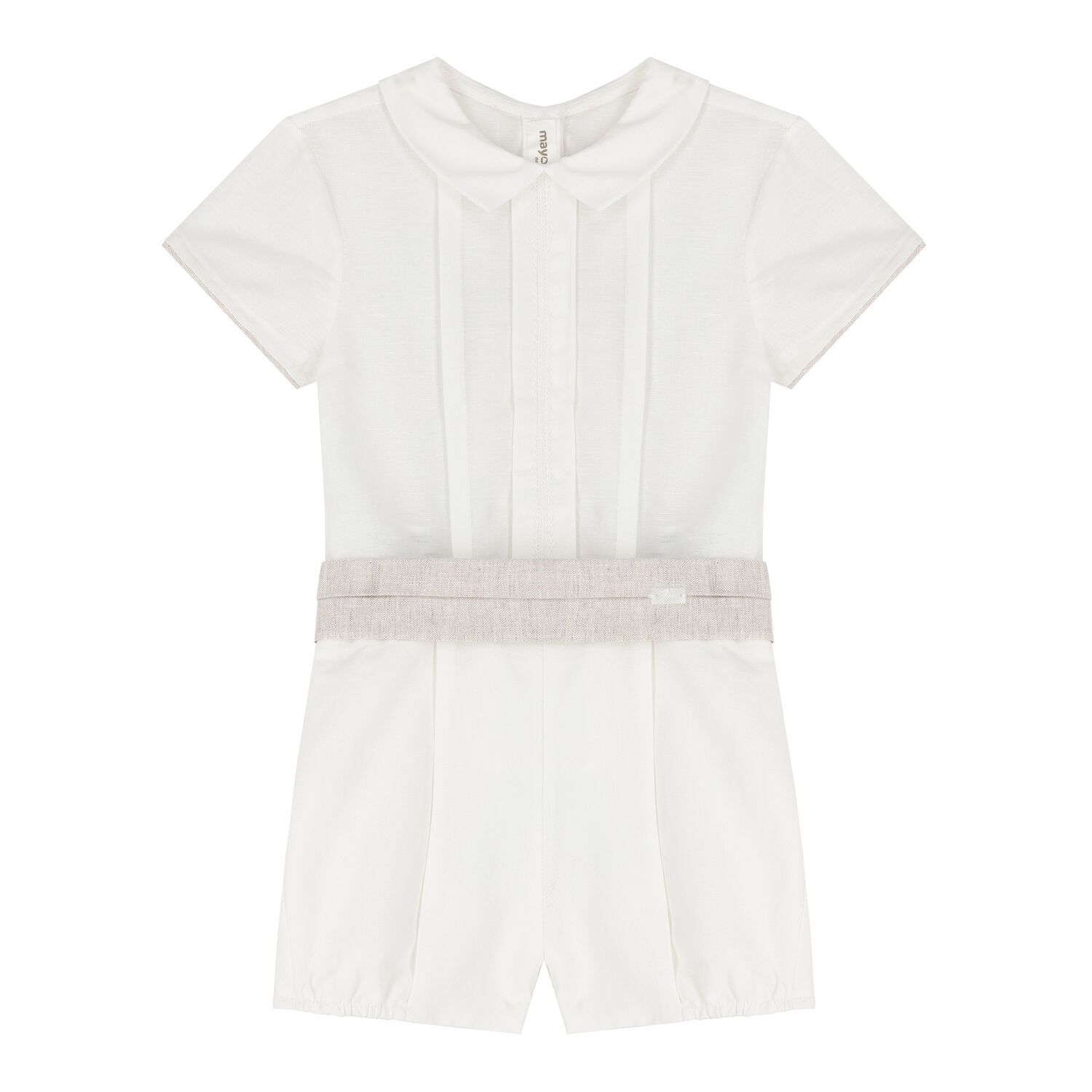 طقم شورت  للأولاد باللون العاجي و البيج, 1, hi-res