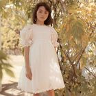 Girls Pink Lace & Tulle Dress, 1, hi-res