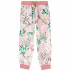 Girls Pink Floral Geo Map Tracksuit, 1, hi-res