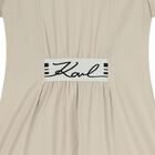 Girls Beige Logo Playsuit, 1, hi-res