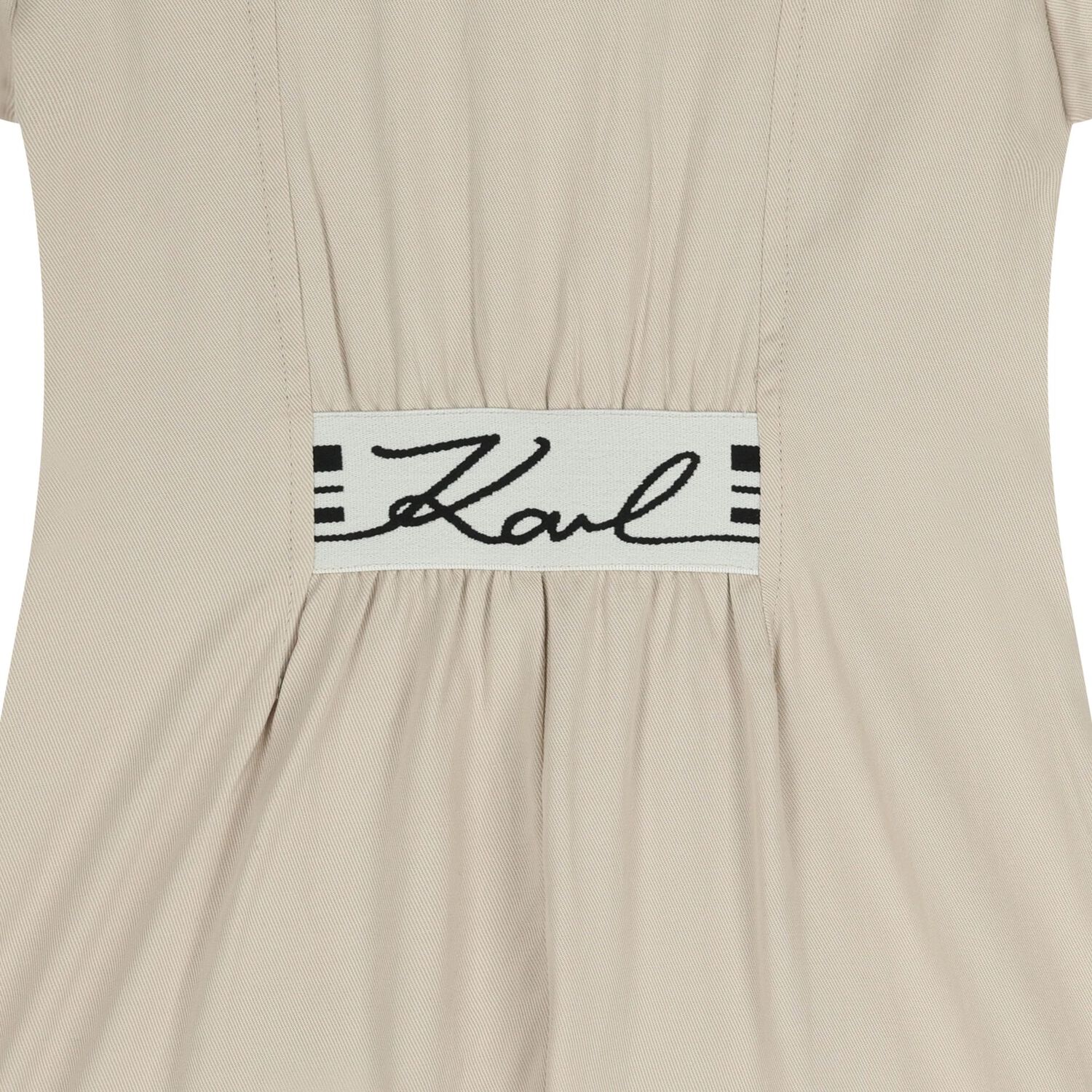 Girls Beige Logo Playsuit, 1, hi-res
