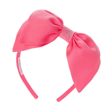 Girls Pink Bow Hairband