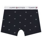 Boys Burgundy & Navy Blue Boxer Shorts (7-Pack), 1, hi-res
