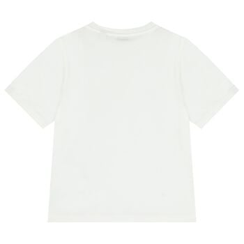 White Logo Check T-Shirt