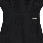 Girls Black Logo Broderie Anglaise Dress, 1, hi-res