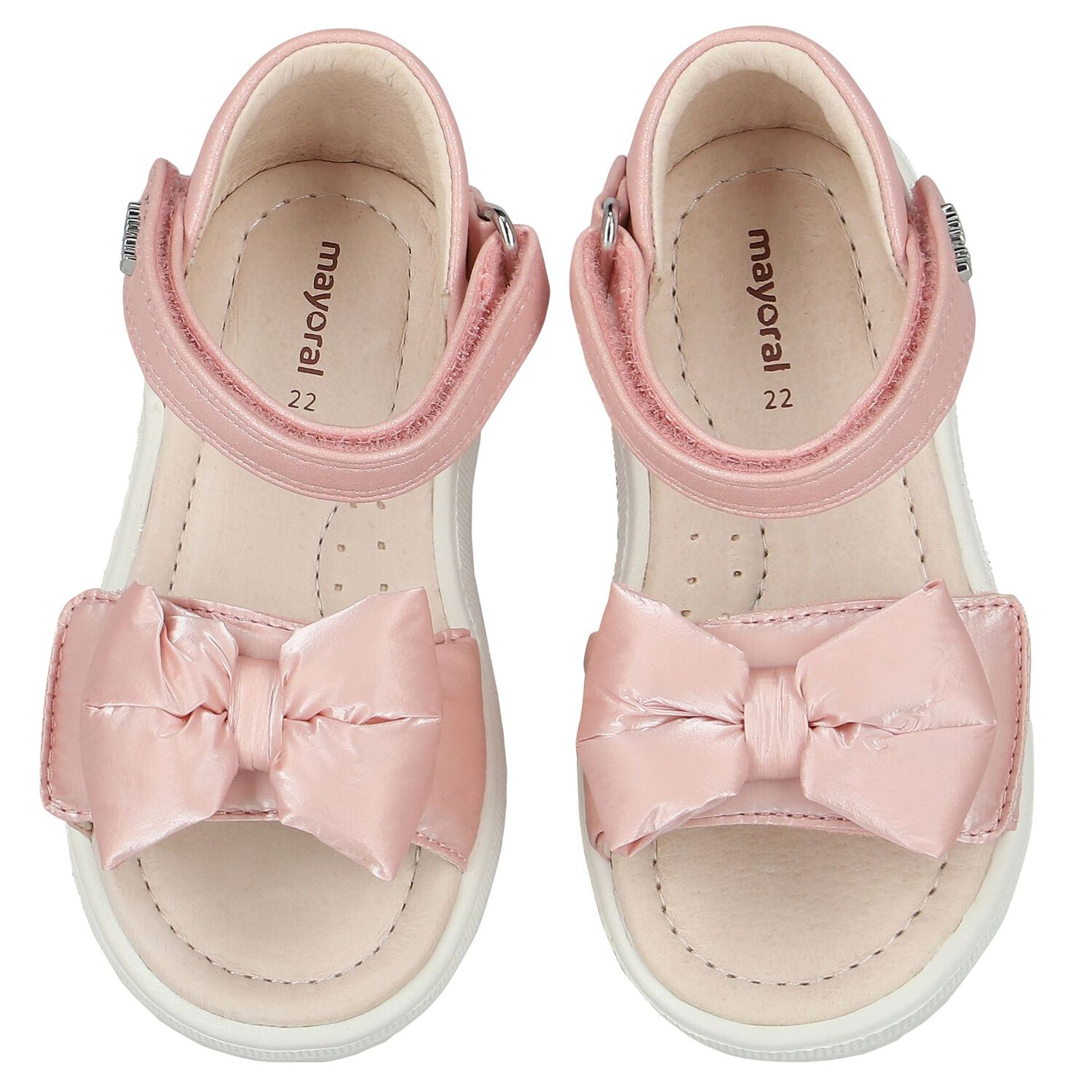 Younger Girls Pink Bow Sandals, 1, hi-res image number null