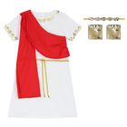 GIrls White & Red Toga Costume, 1, hi-res
