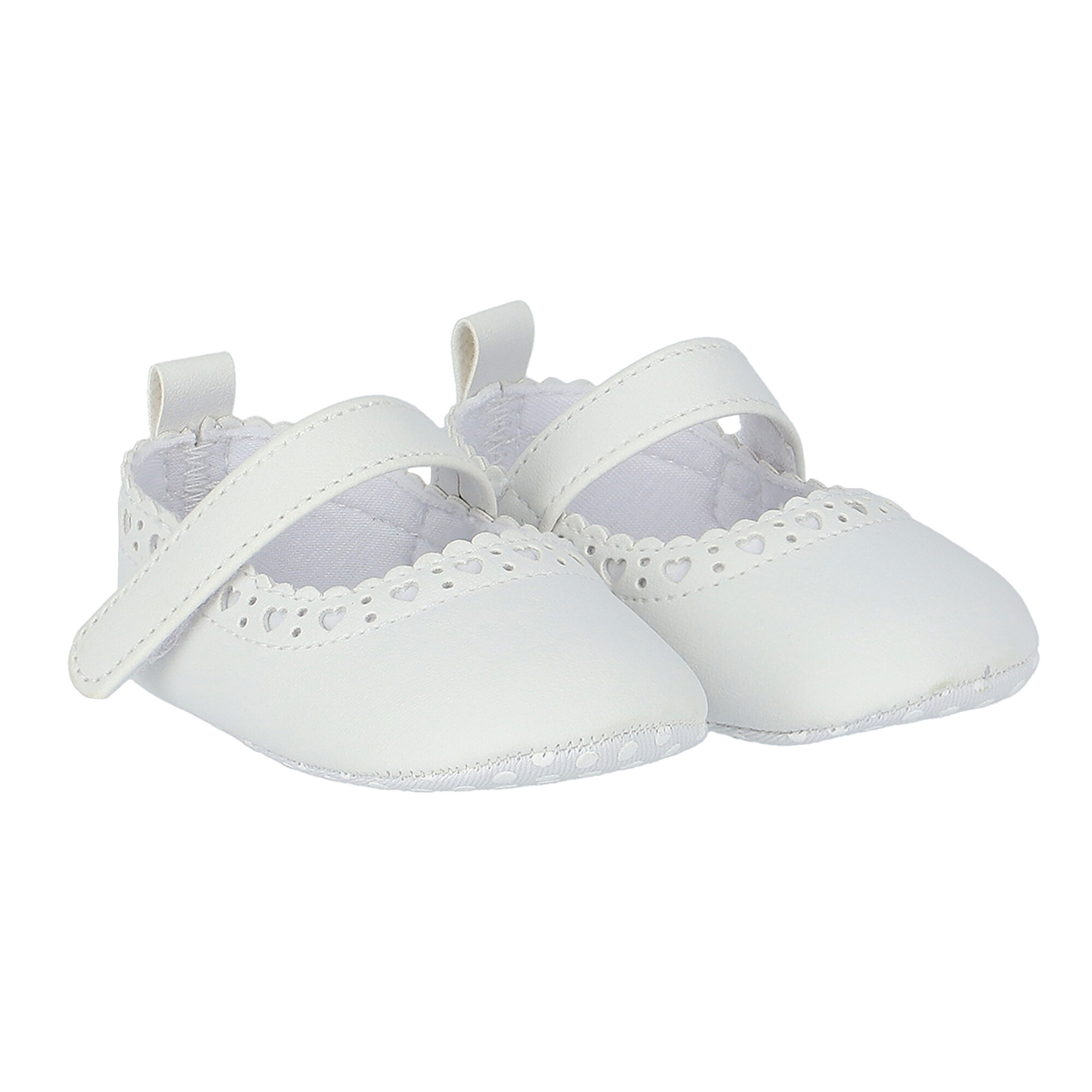 White leather store baby shoes