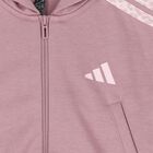Girls Pink Logo Hooded Zip Up Top, 1, hi-res