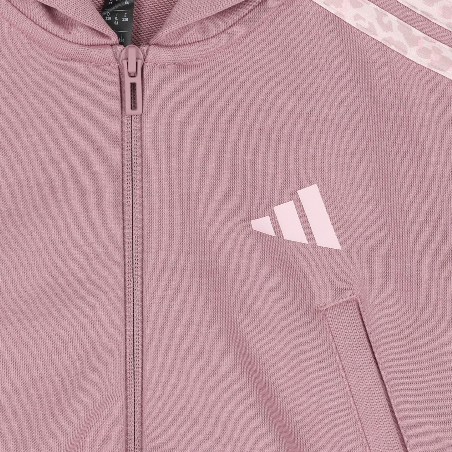 Girls Pink Logo Hooded Zip Up Top, 1, hi-res