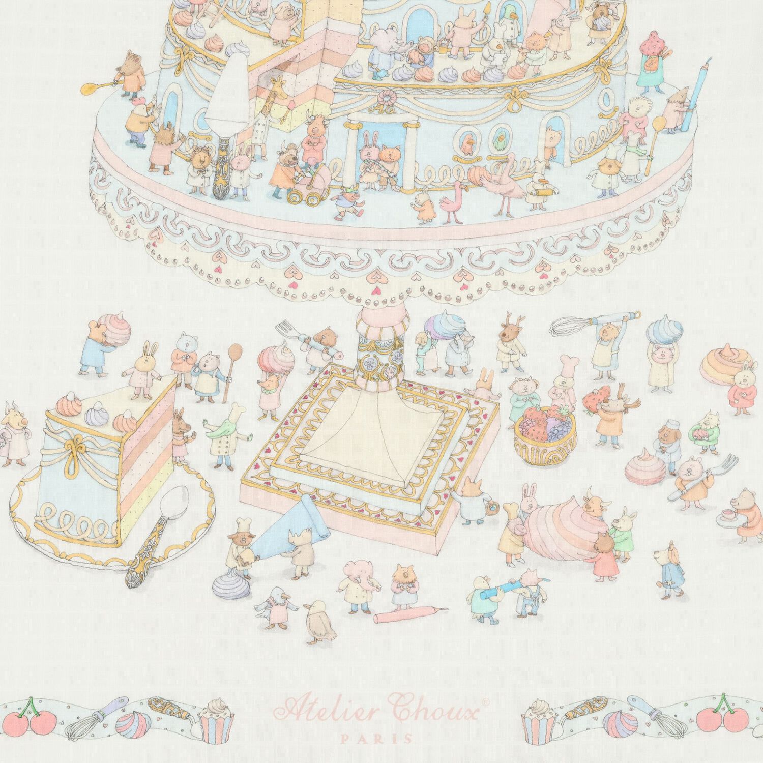 White Le Gateau Baby Carré Swaddle Blanket, 1, hi-res image number null