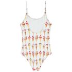 مايوة بنات بطبعة ايس كريم باللون الأبيض, 1, hi-res