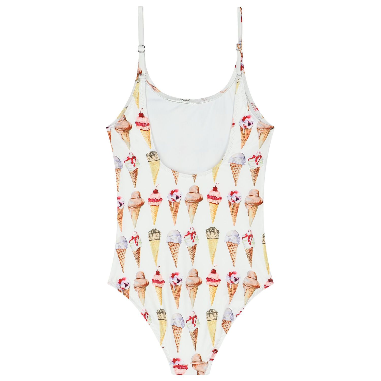 مايوة بنات بطبعة ايس كريم باللون الأبيض, 1, hi-res image number null