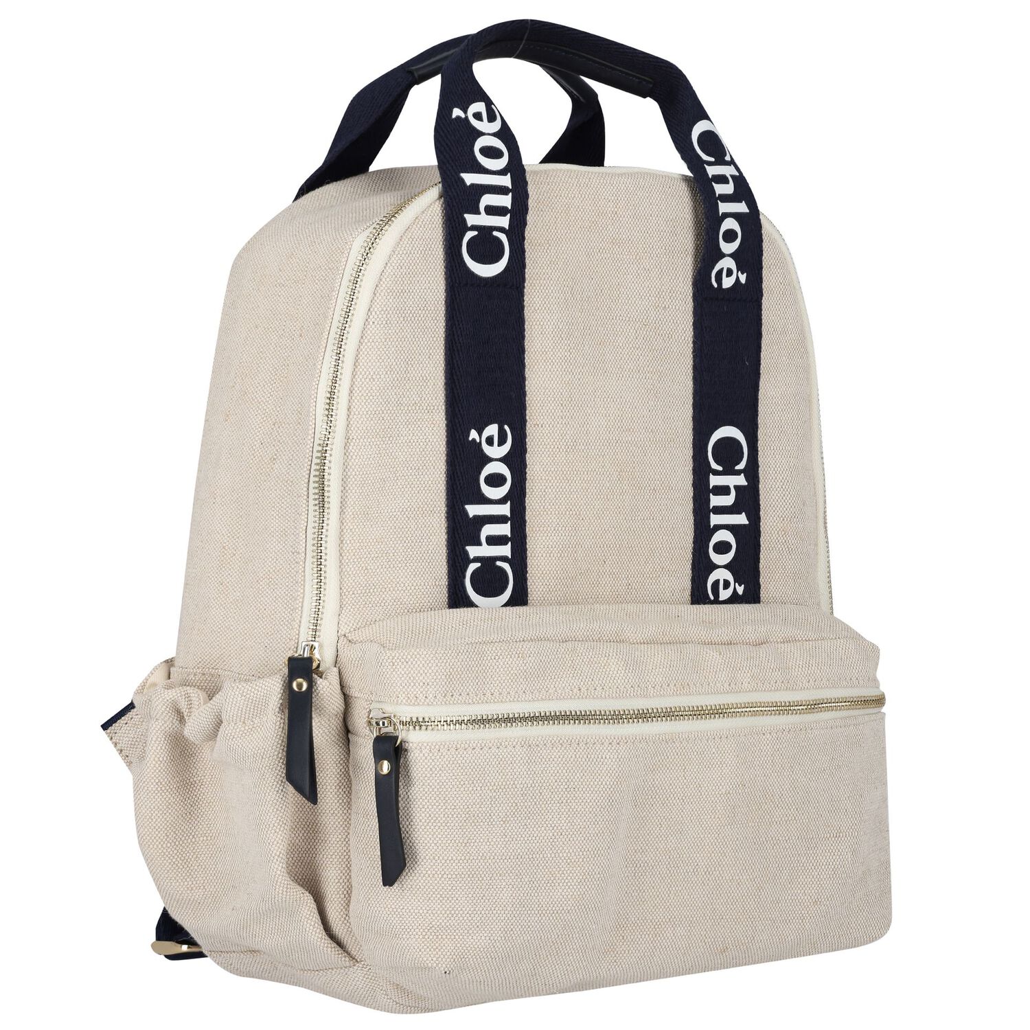 Girls Beige Logo Backpack, 1, hi-res image number null