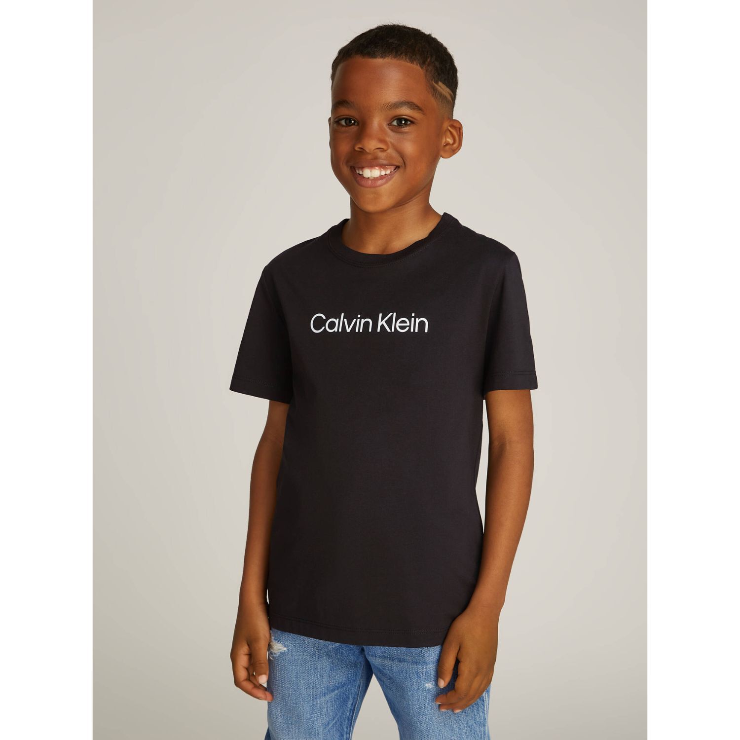 Boys Black Logo T-Shirt, 1, hi-res image number null