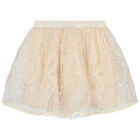 Girls Ivory Tulle Skirt, 1, hi-res