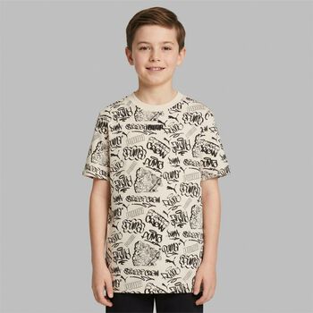 Boys Beige Logo T-Shirt