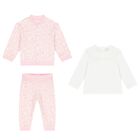 Younger Girls Pink & White Reversible Tracksuit Set, 1, hi-res
