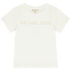 Girls Ivory Logo T-Shirt, 1, hi-res