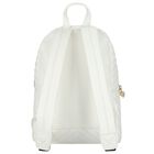 Girls White Logo Backpack, 1, hi-res