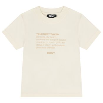 Mini Me Ivory Logo T-Shirt