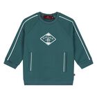 Younger Boys Green Logo Sweatshirt, 1, hi-res