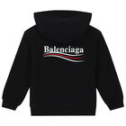 Black Logo Hooded Top, 1, hi-res
