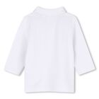 Younger Boys White Logo Polo Shirt, 2, hi-res