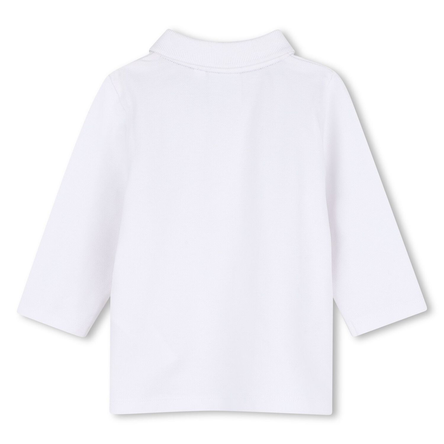 Younger Boys White Logo Polo Shirt, 2, hi-res